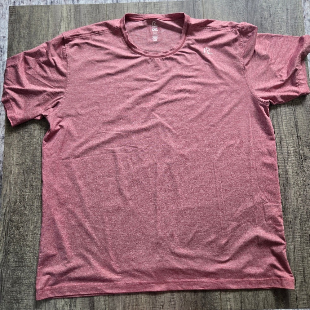 Rhoback Mens XXXL Heathered Red Performance T-Shirt Short Sleeve Blitz Tech Tee